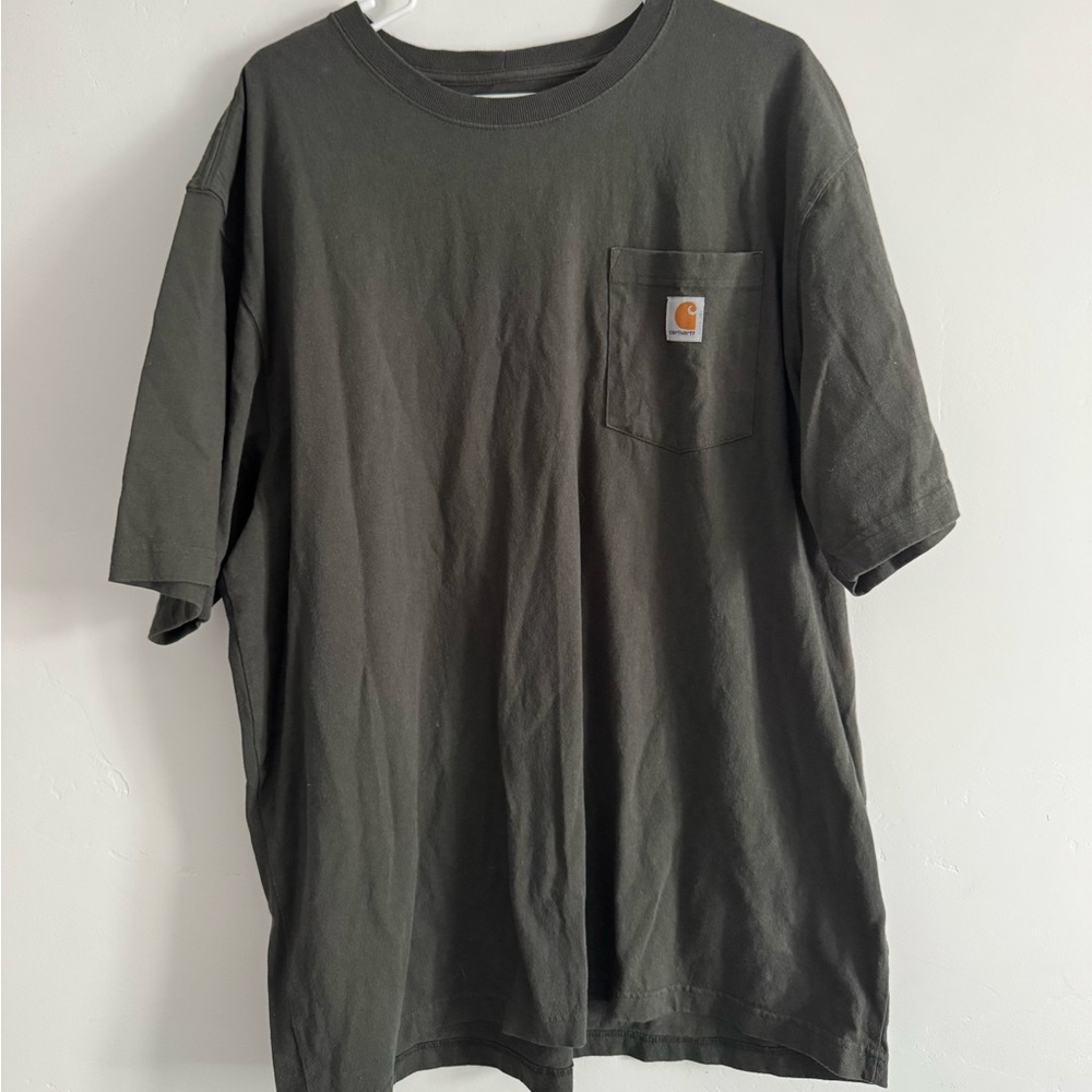 Carhartt Men's Dark wash Pocket Tee with Logo Patch